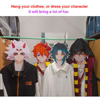 Genshin Impact Clothes Hangers Anime Model Toys Zhongli Xiao Figure Clothing Hanger For Shirts Cosplay Costume Laundry Hanger