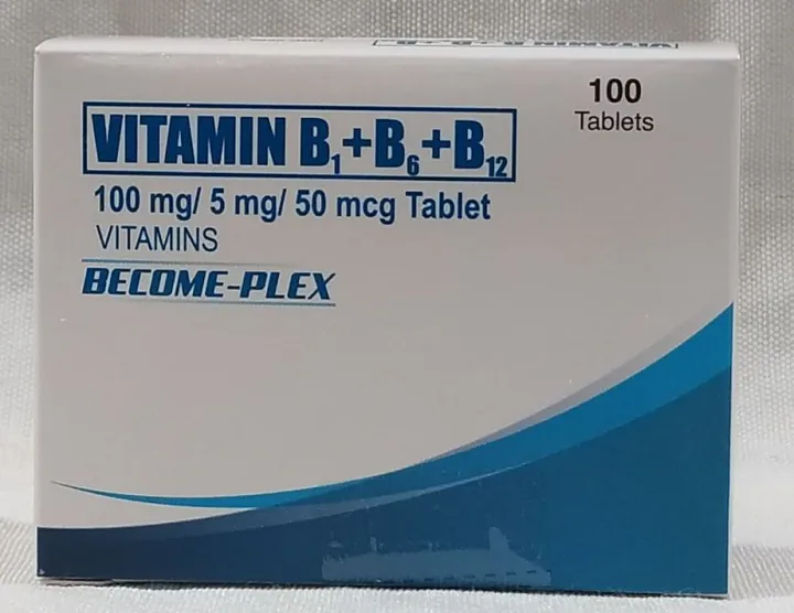Vitamin B1+B6+B12 100mg/5mg/50mcg tablet (100 tablets