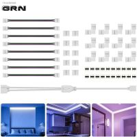 ❈ 10mm 4Pin/12mm 5pin Led RGB RGBW Strip Connector L Shape For Connecting Corner Right Angle 1to2 Splitter Cable Solderless