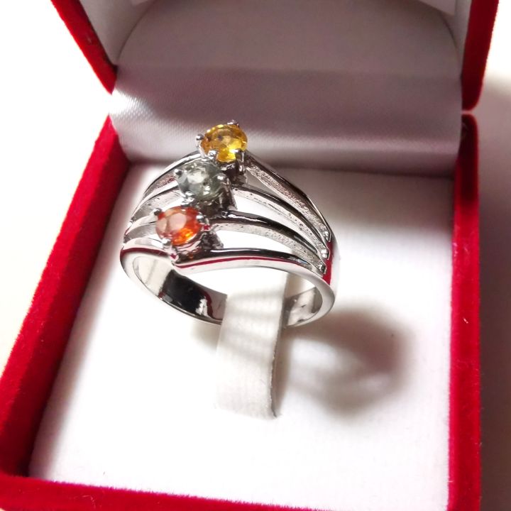แหวนพลอยเนื้ออ่อน-สไตล์-office-jewelry-พลอย-3-ชนิด-บุษซองเจีย-บลูลอนดอน-และ-pink-sapphire-ไซส์-59