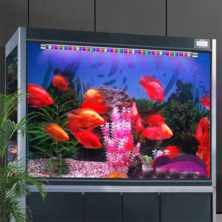 โคมไฟตู้ปลากันน้ำมุมกว้างแสงพิพิธภัณฑ์สัตว์น้ำ-grow-ใต้น้ำ-rgb-ความสว่างสูงโคมไฟตกแต่งตู้ปลา60-70ซม