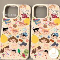 เคสการ์ตูน MissConnie Crayon Shin-Chan ใช้ได้กับ IPhone 7 Plus XR 14 15 11 13 12 Pro Max X XS MAX 15 6S 8 7 Plus SE 2020ตลกนิ่มย่อยสลายได้เป็นมิตรกับสิ่งแวดล้อม