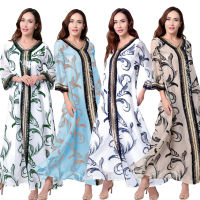 Kaftan โมร็อกโก caftan abaya ดูไบตุรกีอิสลามมุสลิม Maxi ชุดเดรสแอฟริกันสำหรับผู้หญิง djellaba Robe Longue fe.mme musulmane