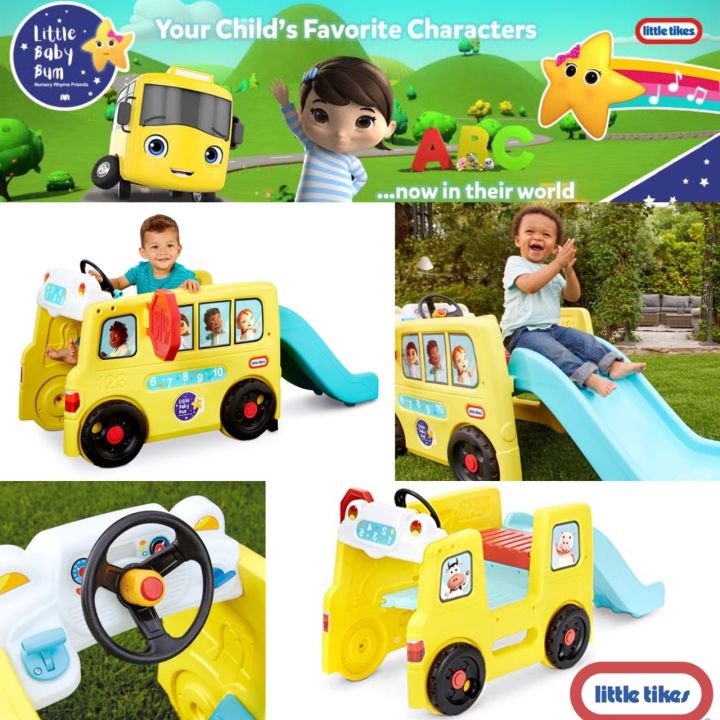 นำเข้า-ใหม่-รถบัส-สไลเดอร์-little-tikes-little-baby-bum-wheels-on-the-bus-เด็กหญิงและเด็กชาย-อายุ-18-เดือน-ราคา-6-990-บาท