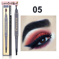 LemonBlue Double Head Eyebrow Pencil Long Lasting Eye Brow With Toothbrush Shape Brush Make-up Cosmetics Gifts for Girls