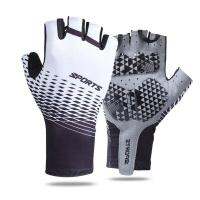 Breathable Sweat Absorption Half Finger Non-slip Fingerless Hiking Gloves Work Gloves Sweat Absorption Cycling Gloves For Men