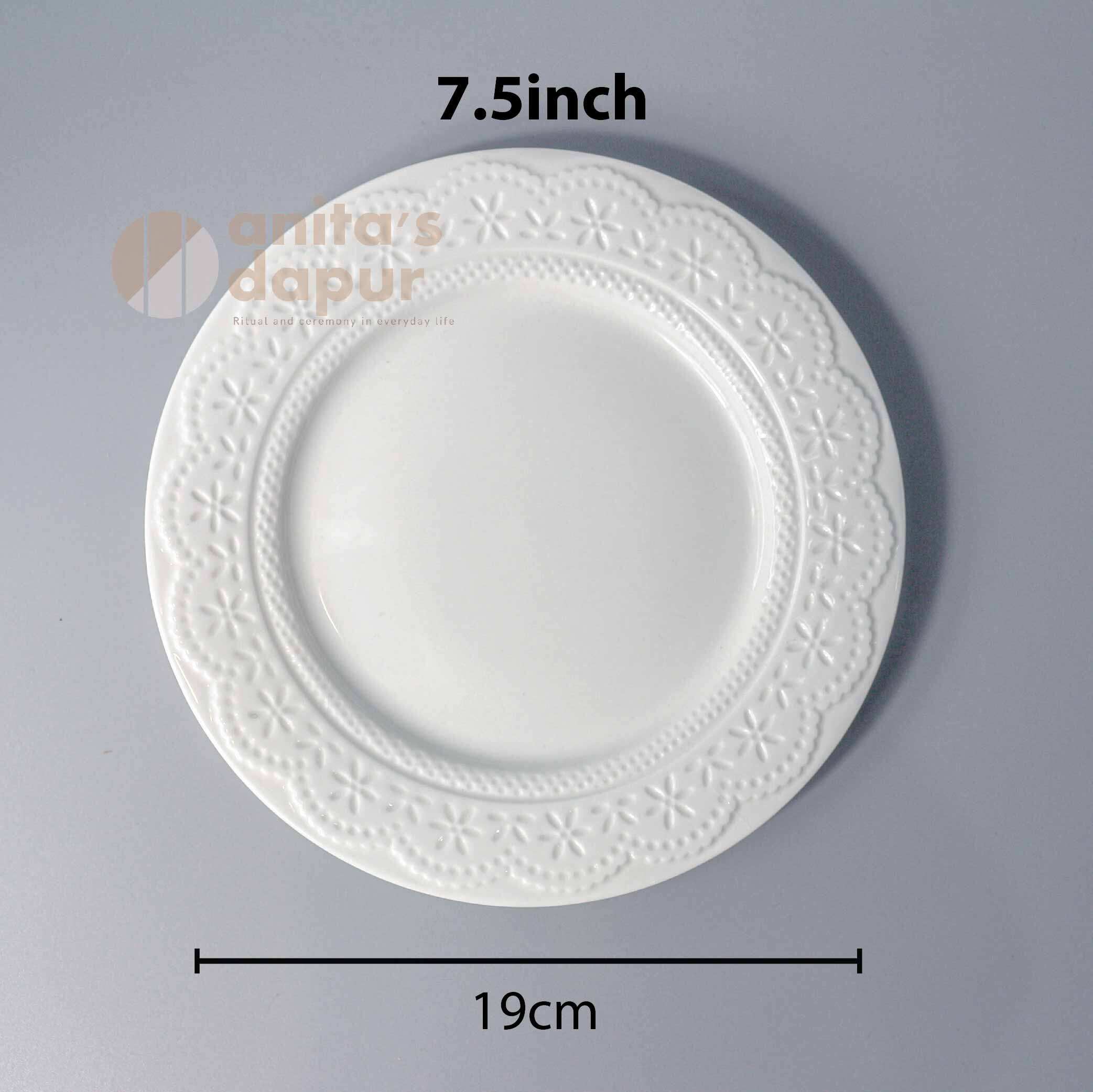 Ceramic Pinggan White Series/White Series Plate/Bottom (5.5inch, 6.5inch, 7.5inch, 8.5inch)