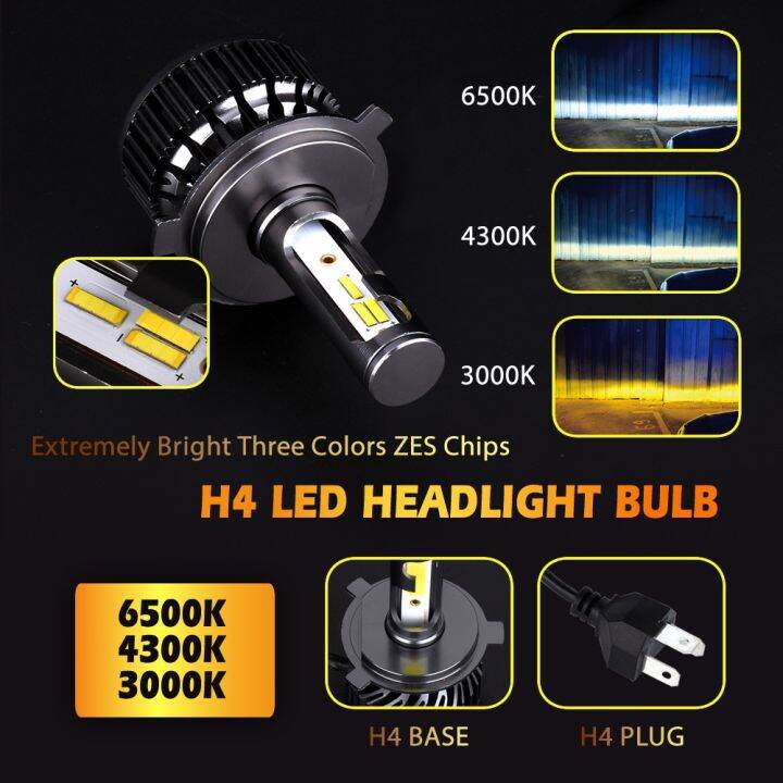 infitary-h4-led-h1-h3-h11-9005-h13-h7-led-3-color-changing-car-headlight-fog-light-3000k-4300k-6500k-flash-72w-auto-lights-2-pcs