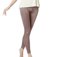 SILK Women Long Leggings Solid Slim Full Length Basic Plus Size Anti Emptied Bottoming Pants