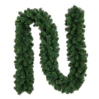 【cw】Artificial Christmas Garland Decorative PVC Artificial Greenery Wreath Green Pendant Ornaments For Wedding Party Garden Decor ！