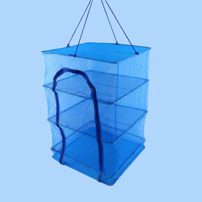 Folding Fish Network Net Red Drying Rack Foldable Mesh Hanging Vegetable Dishes Dryer Hanger Fishing Accessories
