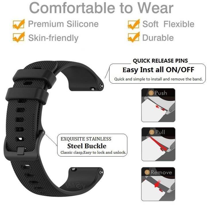 10pcs-smart-watch-silicone-strap-for-polar-pacer-pro-ignite2-unite-vantage-m-m2-grit-x-pro-replacement-watchband-20mm-22mm