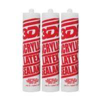 (3 หลอด) 3DI แดป กาว กาวอะคริลิค Acrylic Latex Sealant 460 กรัม (สีขาว/สีน้ำตาล/สีดำ)