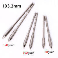 12ชิ้นลูกศรหัวเหล็กสแตนเลสแทรกจุดลูกศร80-120ธัญพืชสำหรับเพลา ID3.2mm