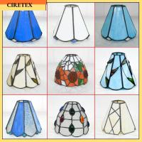 CIRETEX 8สี โป๊ะแก้วโคมไฟ สไตล์นอร์ดิก กระจกสี อุปกรณ์ติดตั้งไฟ อุปกรณ์เสริมเสริม อุปกรณ์เสริมแสงสว่าง ไฟในร่ม