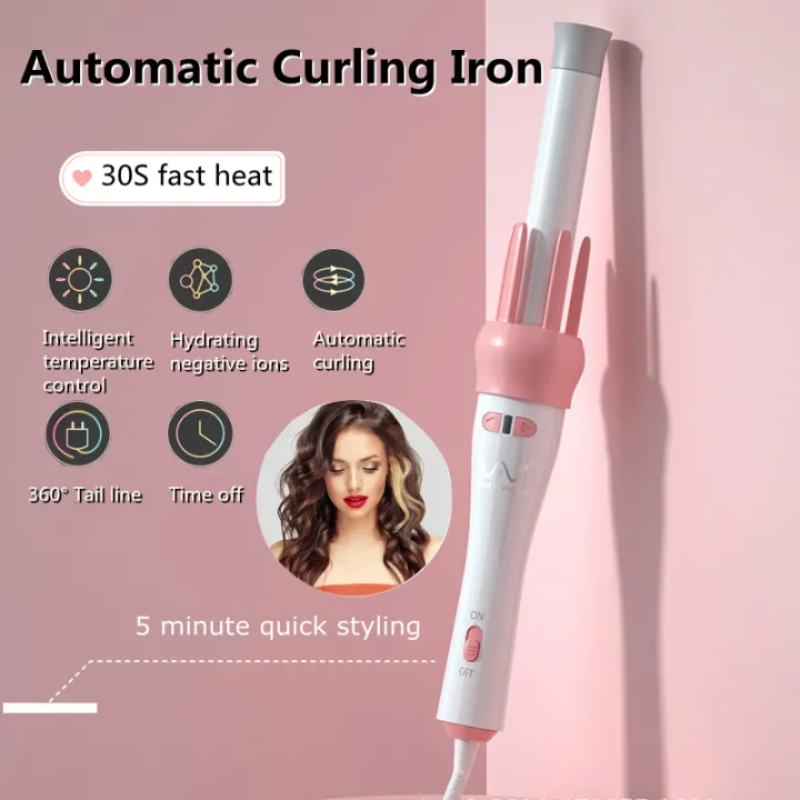 Automatic Hair Curler 360 Rotating Constant Curling Iron Ceramic Hair ...