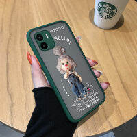 เคสโทรศัพท์ Xiaomi Redmi A2 A1ลายการ์ตูนผมสั้นน่ารักสวยเด็กผู้หญิงมีน้ำค้างแข็งโปร่งใสกรอบหลังแบบแข็งกันกระแทกฝาครอบกล้องปกป้องเคส