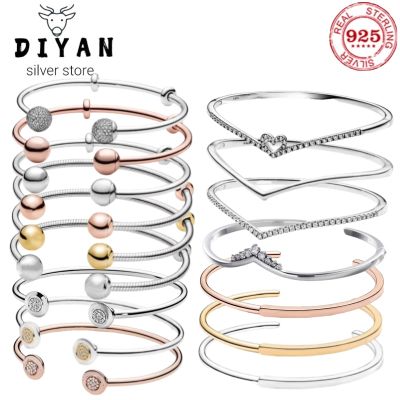 925% fit original sterling silver charm open bracelet womens party evening party daily luxury high-grade jewelry accessories