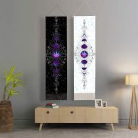 ☸ Psychedelic Seven Chakra Home Decor Wall Hanging With Tassel Boho Hippie Tarot Moon Phase Tapestries Wall Cloth For Living Room