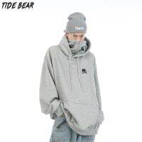 TIDE BEAR เสื้อฮู้ดทรงหลวมสไตล์สตรีทสุดสร้างสรรค์สำหรับผู้ชายและผู้หญิง