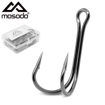 (อุปกรณ์ตกปลา) Mosodo 10ชิ้น/เซ็ตเหยื่อล่อปลาคาร์พมีหนามเบ็ดตกปลาคู่เบ็ดหนอนอ่อนเบ็ดเหยื่อปลอมอุปกรณ์ตะขอตกปลาบินได้