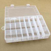 24 grids Removable Plastic Storage Box Transparent Storage Organizer button box Multifunctional Sundries Jewelry Storage Box