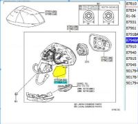 (ของแท้) 8794B-02N01 ฝาครอบขากระจกมองข้าง ฝั่งซ้าย โตโยต้า อัลติส Toyota Altis ปี 2020/ของแท้เบิกศูนย์