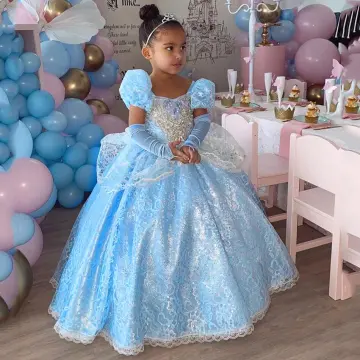 Amazon.com: Princess Flower Girls Dresses Toddler Wedding Party Dress  alloween Costume Children Cinderella Rapunzel Tiana Mulan Cosplay (0-6  Months, Dark Pink) : Clothing, Shoes & Jewelry