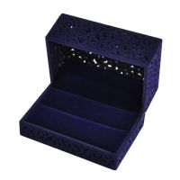 ✿inf✿Ring Box Hollow Flocking Ring Holder Wedding Ring Organizer Engagement Gift Case