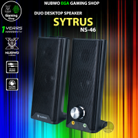 ? GAMING NUBWO NS-46 NS-46L DUO DESKTOP SPEAKER  SYTRUS ลำโพงคอมตั้งโต๊ะ เป็นซาวด์บาร์ได้ ไฟ LED ปรับระดับเสียงได้