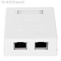 【CW】┇☂℗  RJ45 Junction Wall 8P8C Network 2 Port Desktop Extension Cable Mount Jack Led 5 Shield