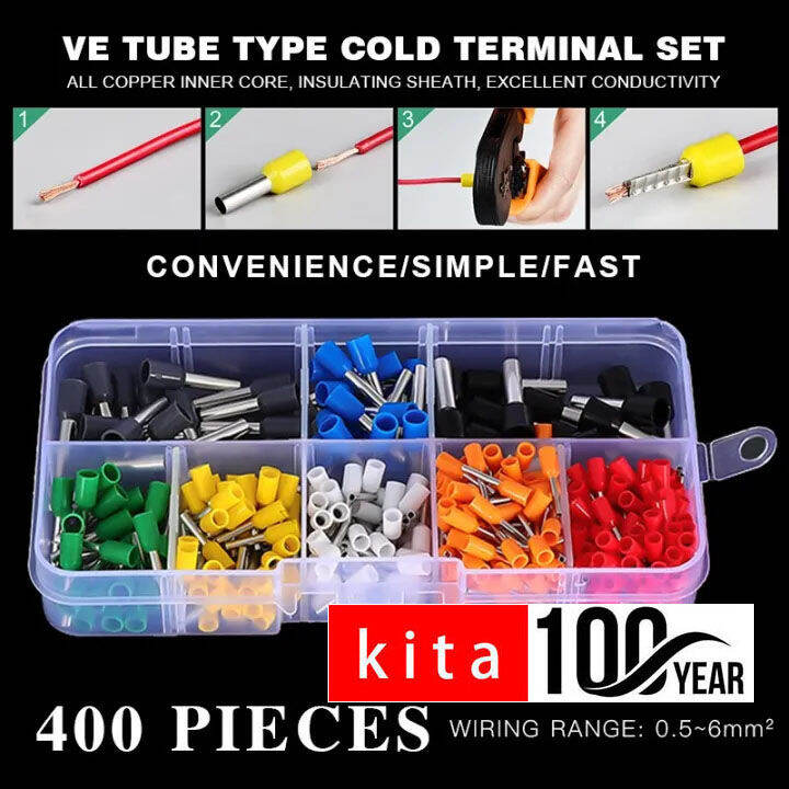 Kit De 400 Pièces D'embouts à Sertir (ferrules) Pour Câbles - Sections 22-10 AWG - Pour Connexions électriques Proprès