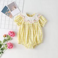 [COD] Korean goods childrens cross-border summer new baby jumpsuit princess style cute fart triangle romper