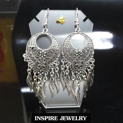 INSPIRE JEWELRY    ต่างหูงานแฟชั่นเทียมเงินรมดำ พร้อมถุง