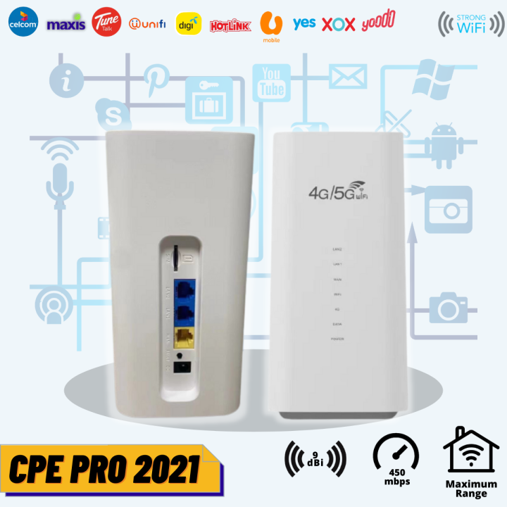 100 New 4G Modified Router Modem CPE PRO Hotspot Unlimited For Malaysia Telco 4G LTE Wifi