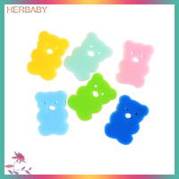 HERBABY 1pcs เด็กทารกแรกเกิดแปรงอาบน้ำนุ่มผ้าฝ้ายอาบน้ำโฟมถูอาบน้ำฟองน้ำ