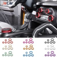 JeCar For Bronco 2021 2022 Aluminum Alloy Headlight /Air Condition Audio /4WD Switch Knob Decoration Ring Cover Accessories