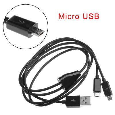 Portable USB 2.0 Type A Male To Dual Micro USB Male Splitter Y Charging Data Cable hot Cables  Converters