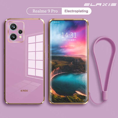 Realme 9 Pro โทรศัพท์มือถือเชลล์ไฟฟ้าขอบตรงบางเฉียบฝาครอบป้องกันกันกระแทก TPU หรูหรารวมทุกอย่างนุ่มซิลิโคนกรณีโทรศัพท์มือถือ