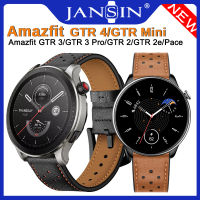 คุณภาพสูงสายหนังแท้สำหรับ Amazfit GTR 4 Smart Watch Bracelet Strap for Xiaomi Huami Amazfit GTR Mini/GTR 3/GTR 3 Pro/GTR 2/GTR 2e/Pace สายนาฬิกาข้อมือ