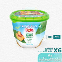 Dole พีชในน้ำองุ่นขาวผสมน้ำเลมอน ขนาด 425 ก. ชุด 6 ชิ้น