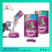 Pate mèo lon whiskas 400g thức ăn dinh dưỡng cho mèo - Long Vũ Pet Food