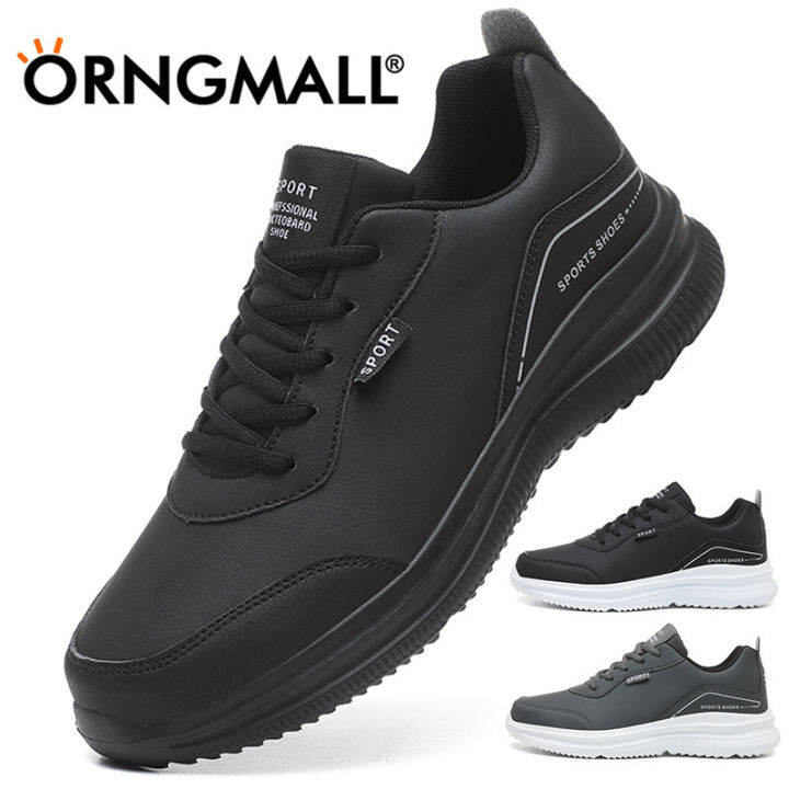 ORNGMALL Sport Shoes for Men Sneakers High Quality Casual Shoes LaceUp Black Fashion Gym Casual
