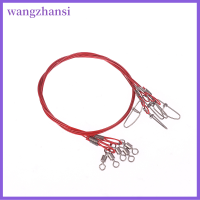 Wangzhansi เหยื่อสาย K รหัสพินหน้าแถบนำทางพิเศษ5ชิ้นสายเบ็ดตกปลาเบ็ดตกปลาเรืองแสงตกปลาทะเลป้องกันการกัดชิ้นส่วนตกปลา