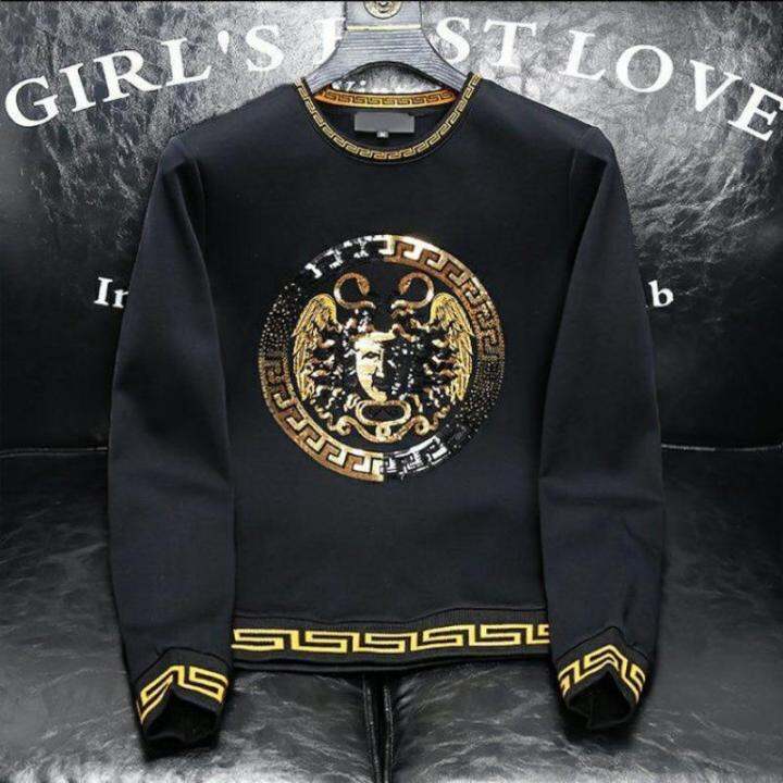 2023-versace-new-ดั้งเดิมเสื้อมีฮู้ดแฟชั่นใหม่ยุโรปแขนยาวลายปักเสื้อซับในเข้ารูปพิมพ์ลายฤดูใบไม้ร่วง