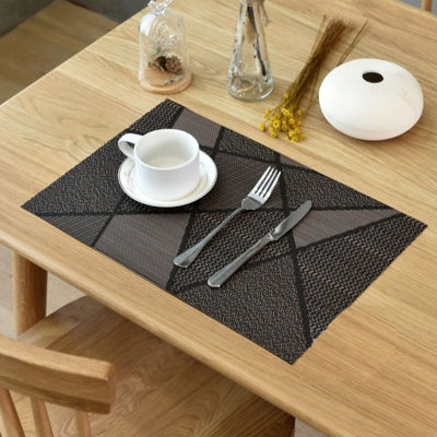 Baispo PVC 4 Pcsset Heat Resistant Mat Dining Placemat Drying Mats For Dishes Coaster Rug For Bowls Rug For The Kitchen Table