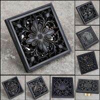 Black Oil Rubbed Brass 10*10 cm Square Drain Anti-odor and Insect-Proof Indoor and Outdoor Garden Shower Floor Drain Dzh203 Traps Drains