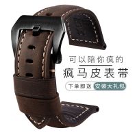 ▶★◀ Suitable for Panerai Panerai watch strap genuine leather mens PAM111 441 crazy horse leather watch strap 22 24 26mm