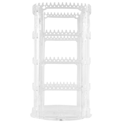 360 Rotating Earring Holder Stand Clear Earrings Organizer, Acrylic Jewelry Storage Display Rack for Earrings Bracelets