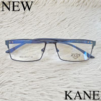 แว่นตา KANE สำหรับตัดเลนส์ กรอบแว่นตา ชาย-หญิง Fashion รุ่น 5608 สีน้ำเงิน กรอบเต็ม ทรงเหลี่ยม ขาข้อต่อ Stainless Steel